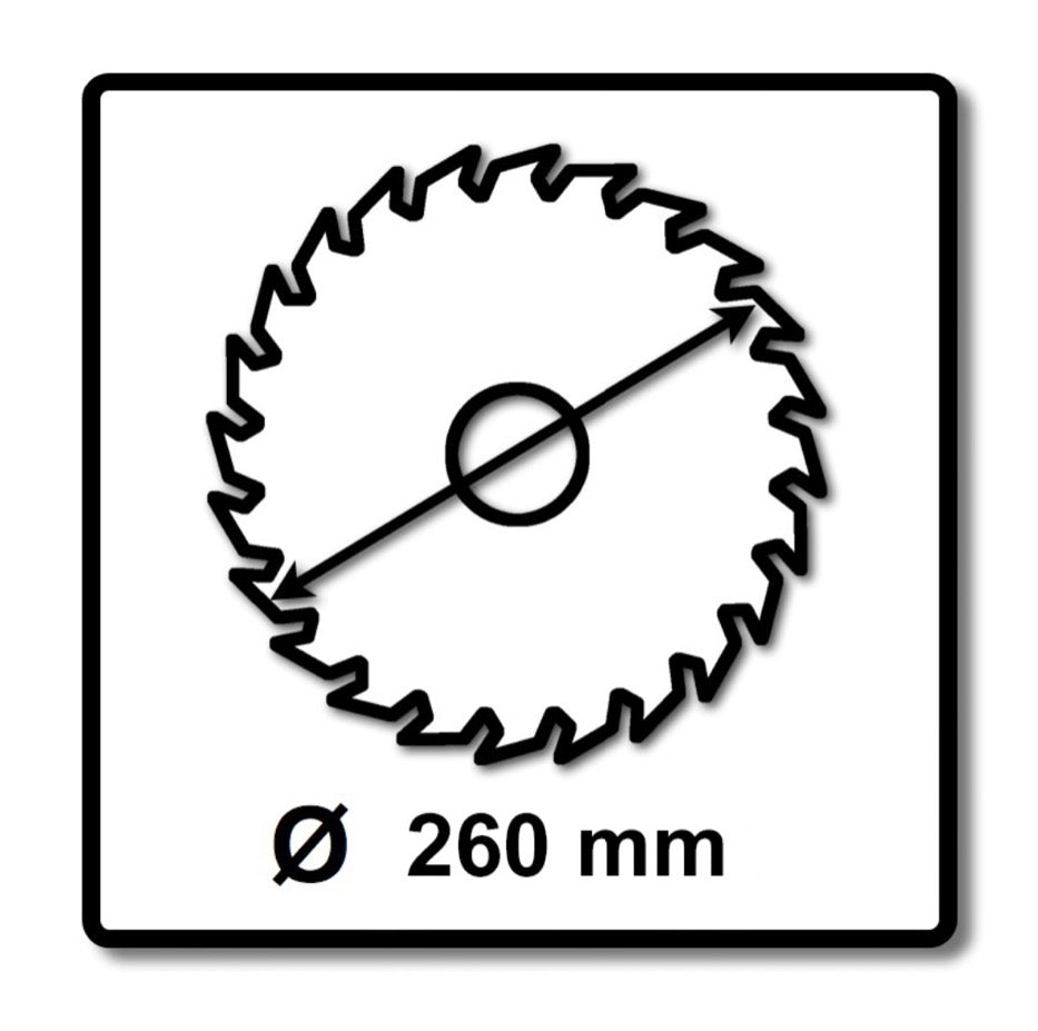 Makita CMSXF26080G Lame de scie circulaire SPECIALIZED EFFICUT 260 x 30 x 1,65 mm , 60 dents pour bois ( B-67284 )