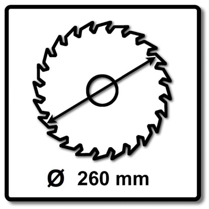 Makita CMSXF26080G SPECIALIZED EFFICUT Sägeblatt 260 x 30 x 1,65 mm ( B-67290 ) 80 Zähne für Holz