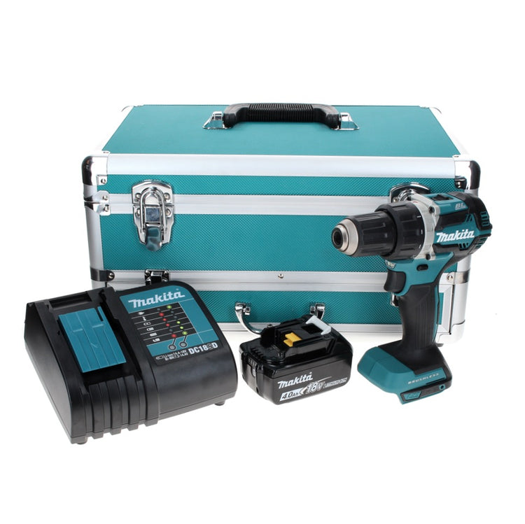 Makita DDF 484 SM1TX Akku Bohrschrauber 18 V 54 Nm Brushless + 1x Akku 4,0 Ah + Ladegerät + 70 tlg. Bit Bohrer Set + TX Alu Koffer