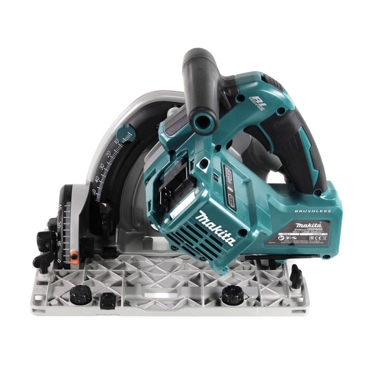 Makita DSP 600 ZJ Akku Tauchsäge 36 V (2x 18 V) Brushless + EFFICUT Kreissägeblatt + Makpac - ohne Akku, ohne Ladegerät