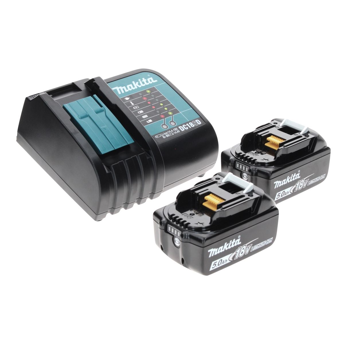 Makita DTD 152 STTX Visseuse à chocs sans fil 18 V 165 Nm + 2x Batteries 5.0 Ah + Chargeur + Jeu de mèches 70 pièces + Mallette TX