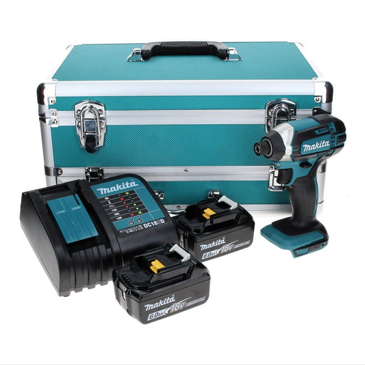 Makita DTD 152 SGTX Visseuse à chocs sans fil 18 V 165 Nm + 2x Batteries 6,0 Ah + Chargeur + Jeu de mèches 70 pièces + Mallette TX