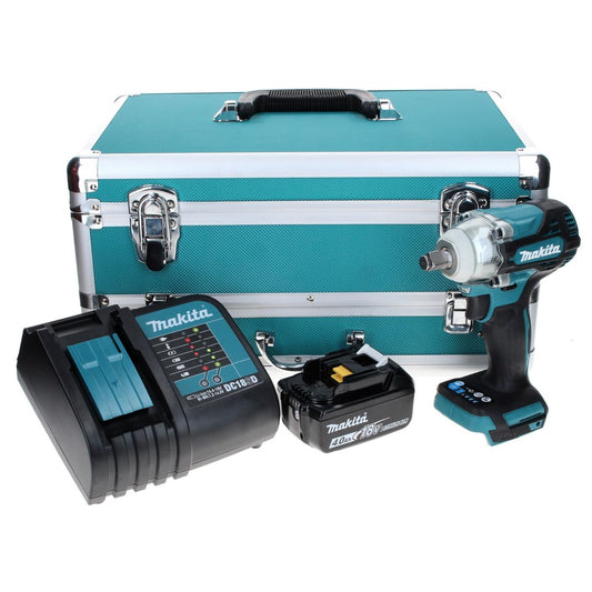 Makita DTW 300 SM1TX Akku Schlagschrauber 18 V 330 Nm 1/2" Brushless + 1x Akku 4,0 Ah + Ladegerät + 70 tlg. Bit Bohrer Set + TX Alu Koffer