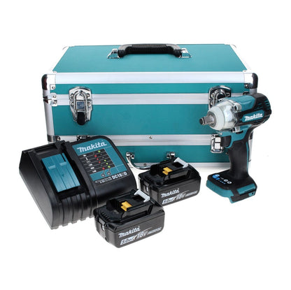 Makita DTW 300 STTX Visseuse à chocs sans fil 18 V 330 Nm 1/2" Brushless + 2x Batteries 5,0 Ah + Chargeur + Jeu de mèches 70 pièces + Mallette TX