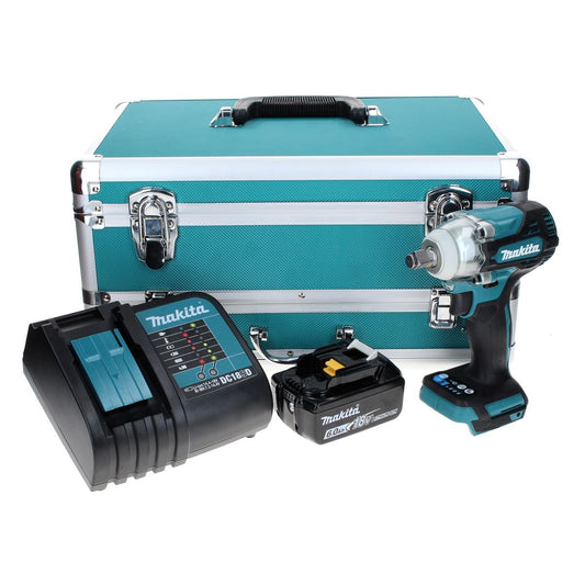 Makita DTW 300 SG1TX Visseuse à chocs sans fil 18 V 330 Nm 1/2" Brushless + 1x Batterie 6,0 Ah + Chargeur + Jeu de mèches 70 pièces + Mallette TX