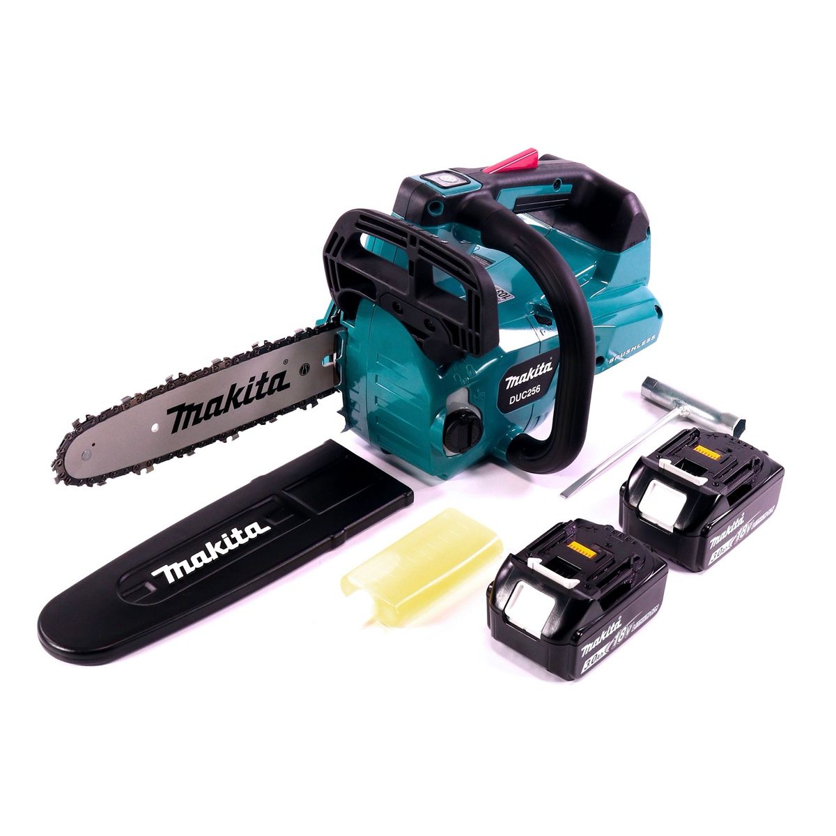 Tronçonneuse à batterie Makita DUC 256 F 36 V (2x 18 V) sans balais 25 cm + 2x batterie 3,0 Ah - sans chargeur