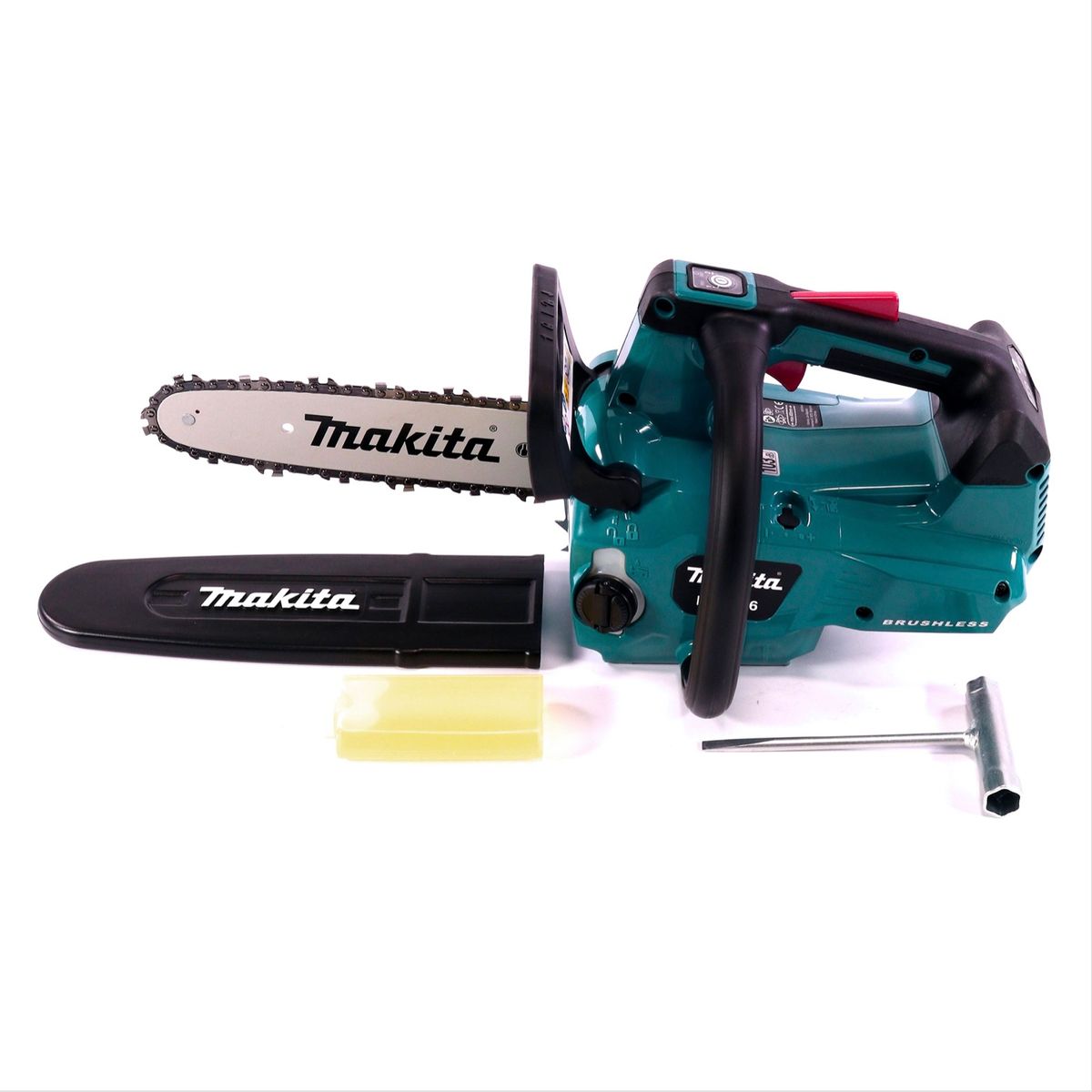 Makita DUC 256 RF Akku Kettensäge 36 V ( 2x 18 V ) Brushless 25 cm + 2x Akku 3,0 Ah + Ladegerät