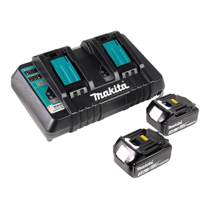 Tronçonneuse à batterie Makita DUC 256 PF 36 V (2x 18 V) sans balais 25 cm + 2x batteries 3,0 Ah + double chargeur