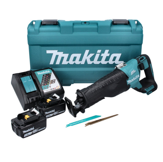 Makita DJR 187 RFK Akku Reciprosäge 18 V Brushless + 2x Akku 3,0 Ah + Ladegerät + Koffer - Toolbrothers