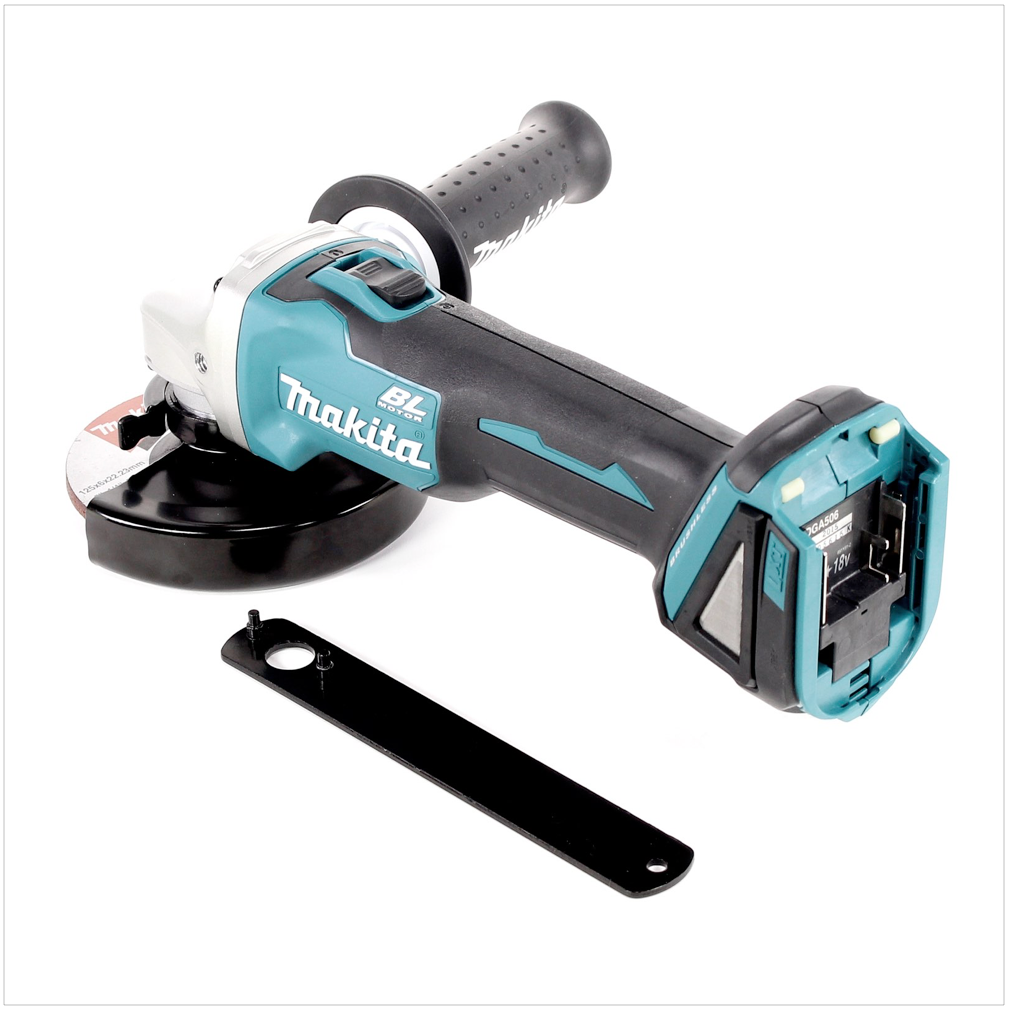 Makita DGA 506 Z Akku Winkelschleifer 18 V 125 mm Brushless Solo - ohne Akku, ohne Ladegerät