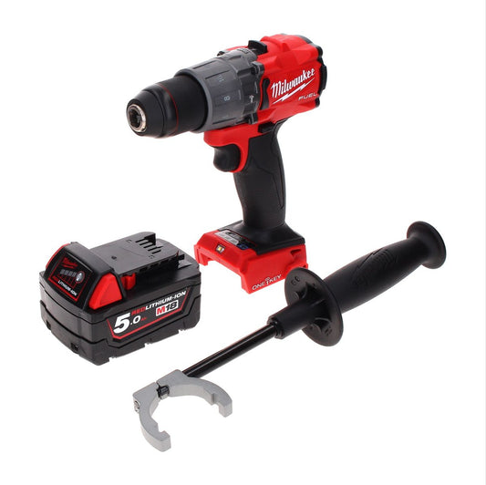 Milwaukee M18 ONEPD2-501 Perceuse à percussion sans fil 18 V 135 Nm Brushless One Key Bluetooth + 1x Batterie 5,0 Ah - sans chargeur