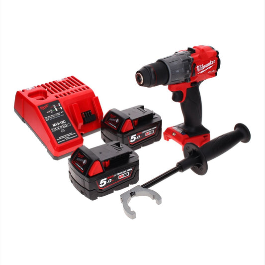 Milwaukee M18 ONEPD2-502C Perceuse à percussion sans fil 18 V 135 Nm Brushless One Key Bluetooth + 2x Batteries 5.0 Ah + Chargeur