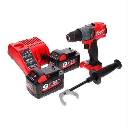 Milwaukee M18 ONEPD2-902C Akku Schlagbohrschrauber 18 V 135 Nm Brushless One Key Bluetooth + 2x Akku 9,0 Ah + Ladegerät