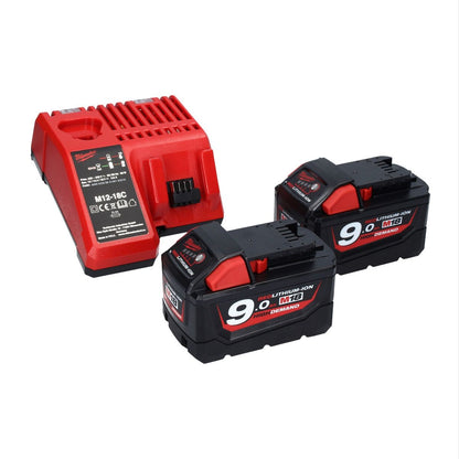 Milwaukee M18 ONEPD2-902C Perceuse à percussion sans fil 18 V 135 Nm Brushless One Key Bluetooth + 2x Batteries 9,0 Ah + Chargeur