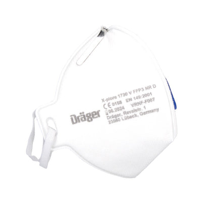 Dräger X-plore 1730 V FFP3 NR D Masque de protection respiratoire - 1 pièce FFP3 filtrant les particules taille universelle avec respirateur à valve CoolMAX