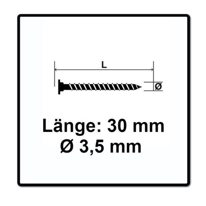 SPAX Flachrückwandkopf Schraube 3,5 x 30 mm 300 Stk. ( 0151010350303 ) Torx T-STAR Plus T20 für Rückwände ohne Linse Vollgewinde Wirox 4Cut