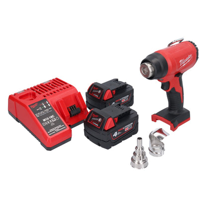 Milwaukee M18 BHG-402 Décapeur thermique sans fil 470 °C 18V + 2x Batteries 4,0Ah + Chargeur