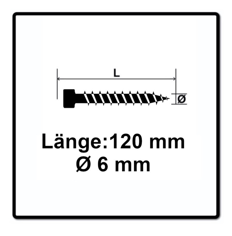 SPAX IN.FORCE Schraube 6,0 x 120 mm 100 Stk. ( 1211010601205 ) Torx T-STAR Plus T30 Vollgewinde Zylinderkopf WIROX 4CUT Bohrspitze