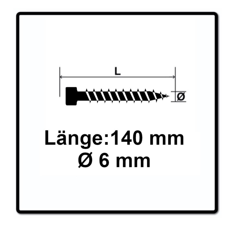 SPAX IN.FORCE Vis 6,0 x 140mm -  Filetage complet - Tête cylindrique - Torx T-STAR Plus T30 -  WIROX - Pointe de perçage 4CUT -100 pcs. ( 1211010601405)