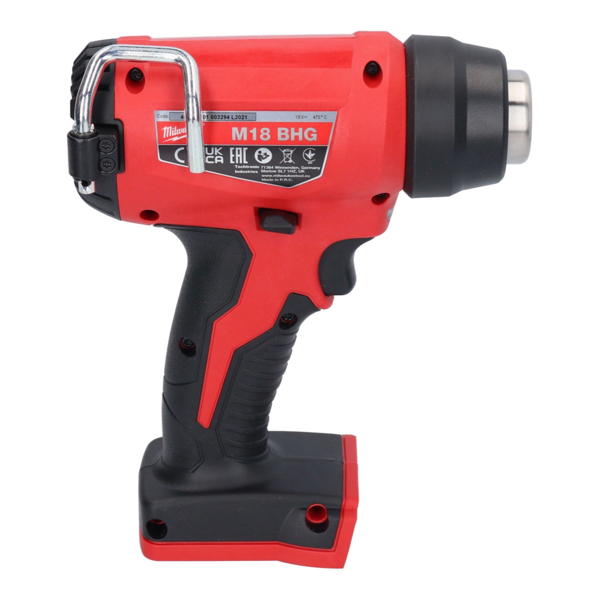 Milwaukee M18 BHG-502 Akku Heißluftgebläse 18 V 470 °C + 2x Akku 5,0 Ah + Ladegerät