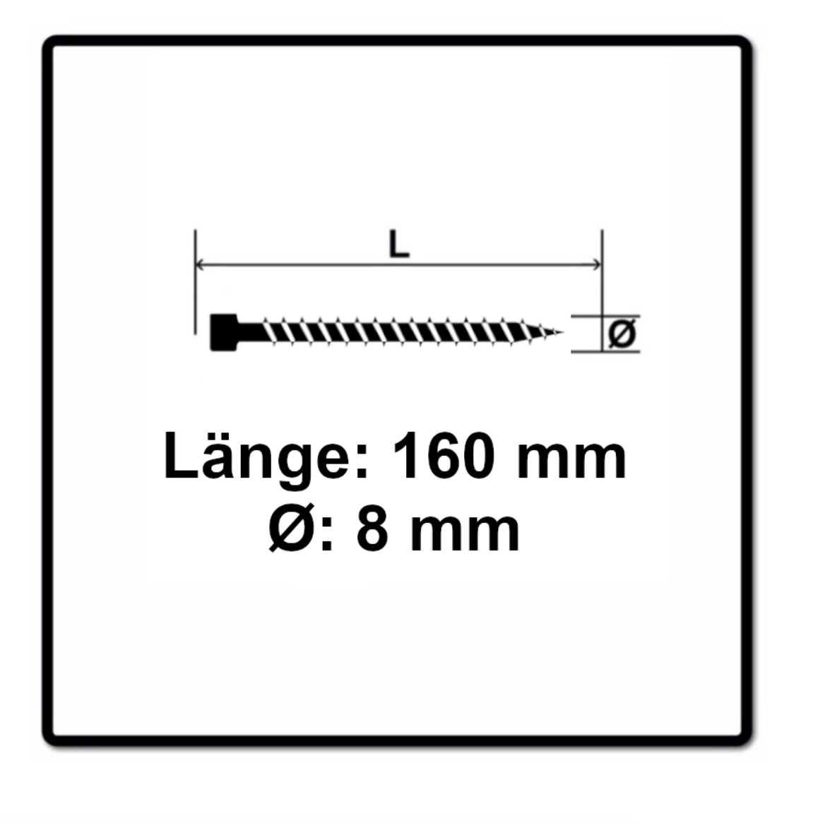 SPAX IN.FORCE Schraube 8,0 x 160 mm 50 Stk. Torx T-STAR Plus T40 ( 1221010801605 ) Vollgewinde Zylinderkopf WIROX CUT Bohrspitze