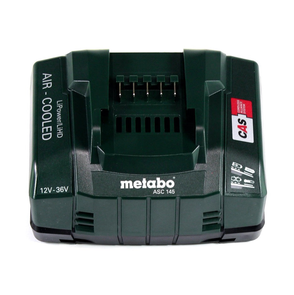 Kit de base Metabo 18 V 2x batterie 10,0 Ah LIHD + chargeur ASC 145 système CAS