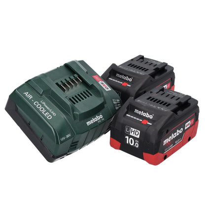 Kit de base Metabo 18 V 2x batterie 10,0 Ah LIHD + chargeur ASC 145 système CAS