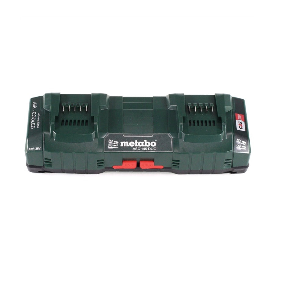 Metabo 18 V Basis Set 2x Akku 10,0 Ah LIHD + ASC 145 DUO Doppelladegerät CAS System