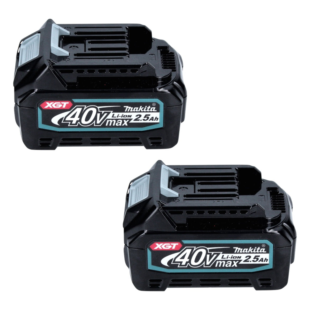 Makita Kit de démarrage batterie 40 V max + 2x Batteries BL 4025 2,5 Ah XGT (2x 191B36-3) + Chargeur (191E07-8)