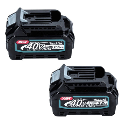 Makita Kit de démarrage batterie 40 V max + 2x Batteries BL 4025 2,5 Ah XGT (2x 191B36-3) + Chargeur (191E07-8)