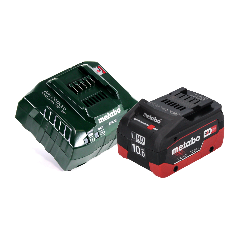 Metabo KHA 18 LTX Akku Kombihammer 18 V 2,2 J SDS Plus + 1x Akku 10,0 Ah + Ladegerät + 7 tlg. P4P SDS plus Steinbohrer Set + metaBOX