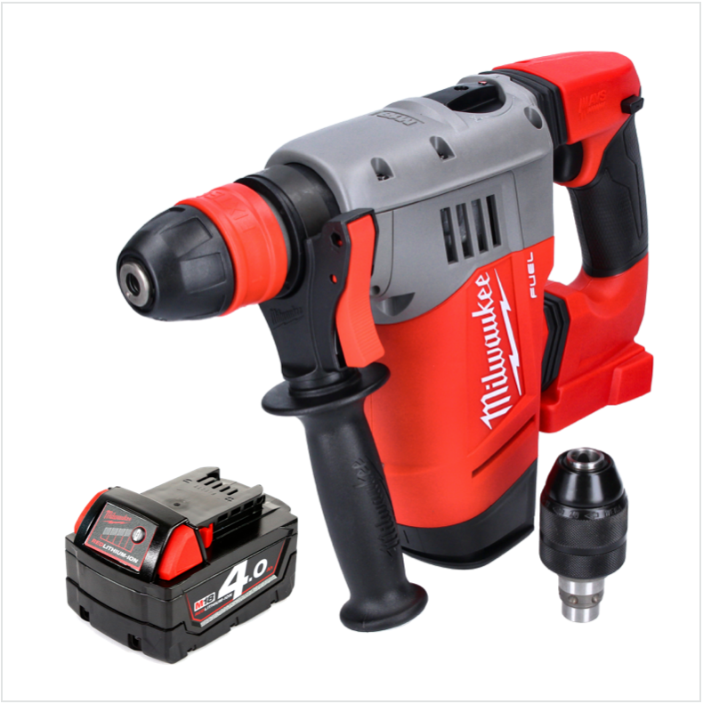 Marteau combiné à batterie Milwaukee M18 CHPX-401 18 V 4,0 J SDS Plus Brushless + 1x batterie 4,0 Ah - sans chargeur