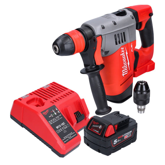 Marteau combiné à batterie Milwaukee M18 CHPX-501 18 V 4,0 J SDS Plus Brushless + 1x batterie 5,0 Ah + chargeur