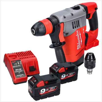 Marteau combiné à batterie Milwaukee M18 CHPX-902 18 V 4,0 J SDS Plus Brushless + 2x batteries 9,0 Ah + chargeur