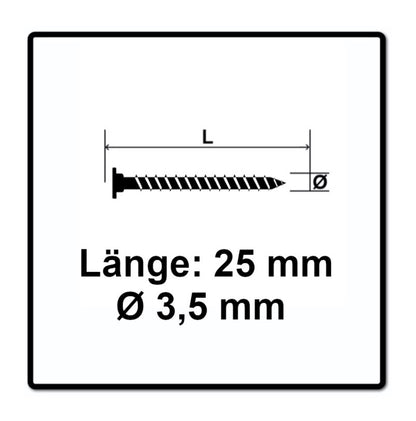 SPAX Flachrückwandkopf Schraube 3,5 x 25 mm 600 Stk. ( 2x 0151010350253 ) Torx T-STAR Plus T20 für Rückwände ohne Linse Vollgewinde Wirox 4Cut