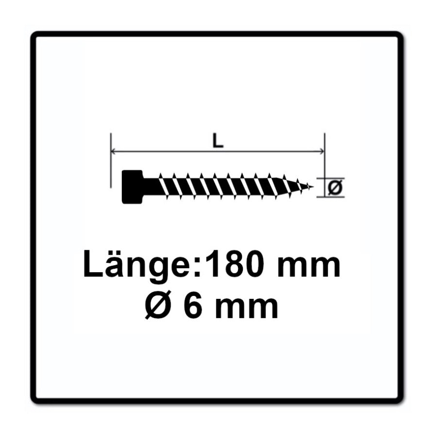 SPAX IN.FORCE Schraube 6,0 x 180 mm 500 Stk. ( 5x 1211010601805 ) Torx T-STAR Plus T30 Vollgewinde Zylinderkopf WIROX 4CUT Bohrspitze