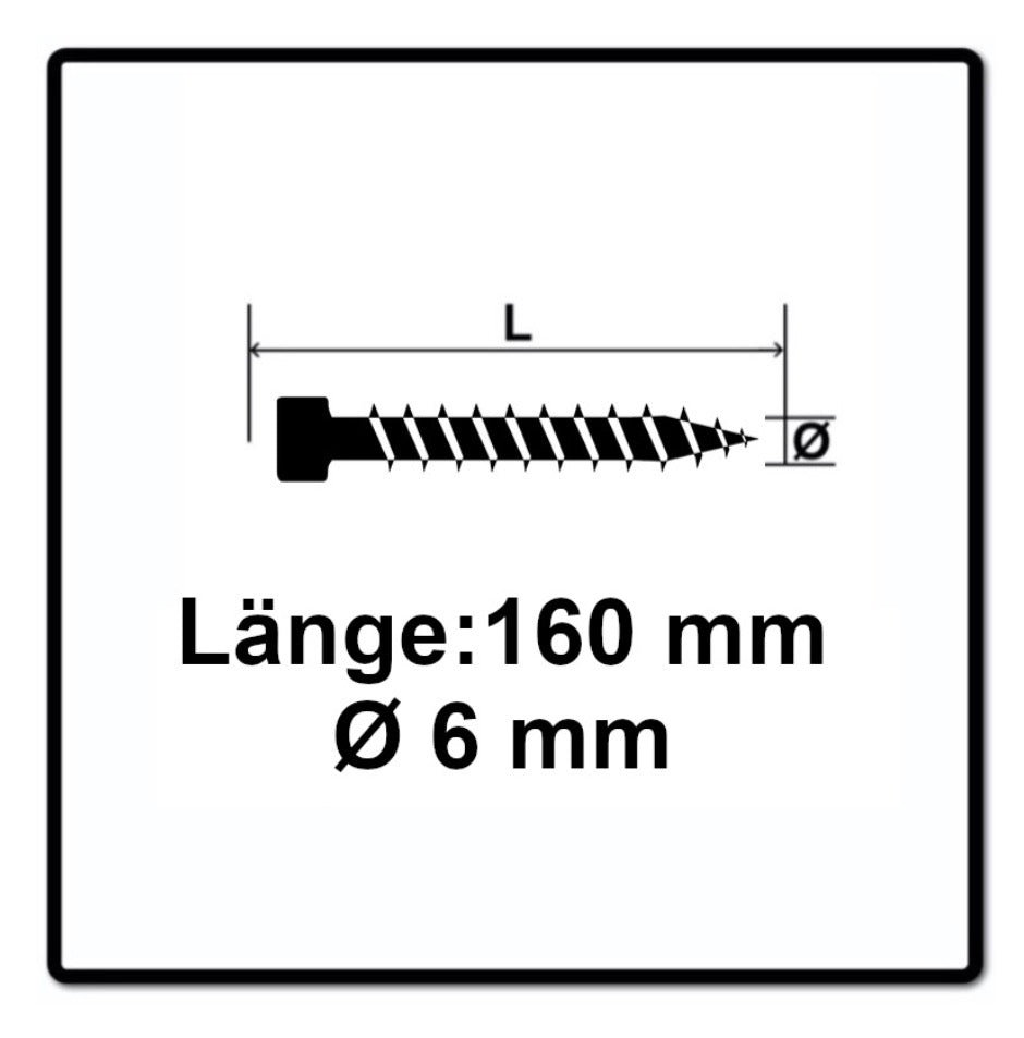 SPAX IN.FORCE Schraube 6,0 x 160 mm 500 Stk. ( 5x 1211010601605 ) Torx T-STAR Plus T30 Vollgewinde Zylinderkopf WIROX 4CUT Bohrspitze