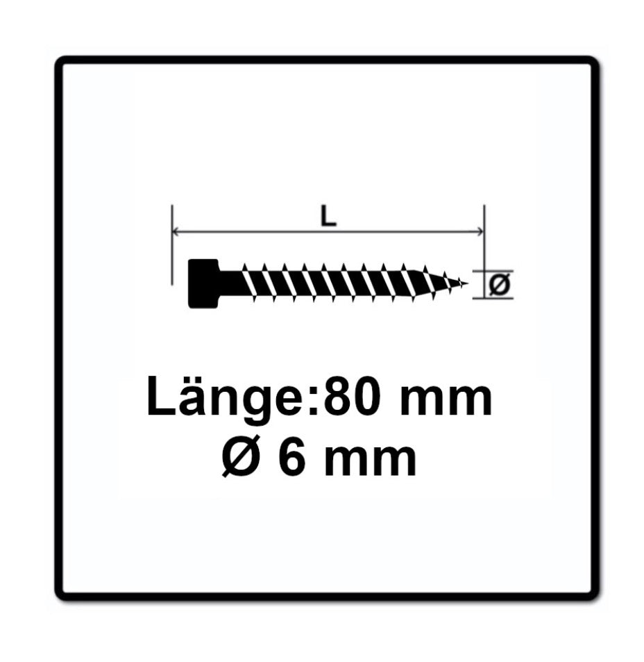 SPAX IN.FORCE Schraube 6,0 x 80 mm 1000 Stk. ( 5x 1211010600805 ) Torx T-STAR Plus T30 Vollgewinde Zylinderkopf WIROX 4CUT Bohrspitze