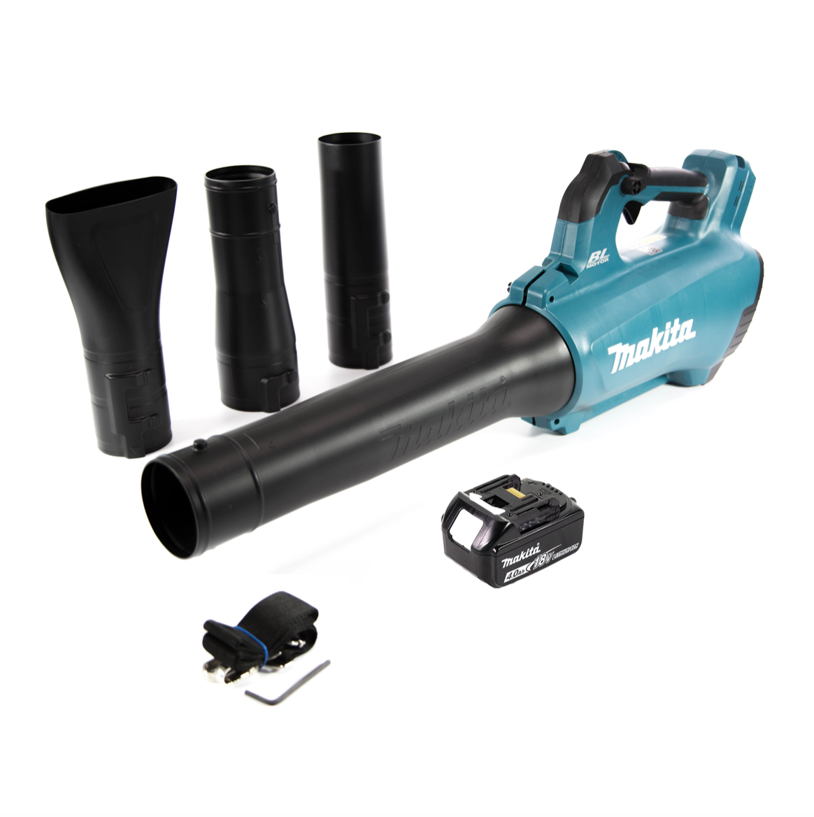 Souffleur sur batterie Makita DUB 184 M1 18 V sans balais + 1x batterie 4,0 Ah - sans chargeur