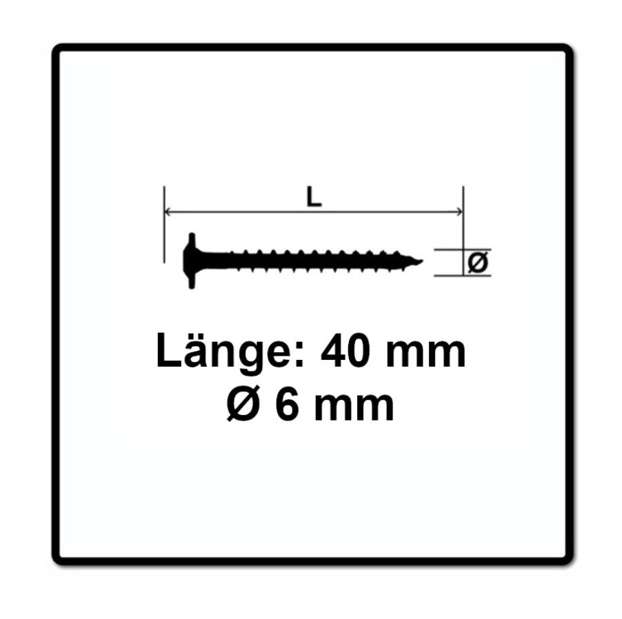 SPAX HI.FORCE Tellerkopf Schraube 6,0 x 40 mm 400 Stk. ( 2x 0251010600405 ) Torx T-Star Plus T30 Vollgewinde Wirox 4Cut