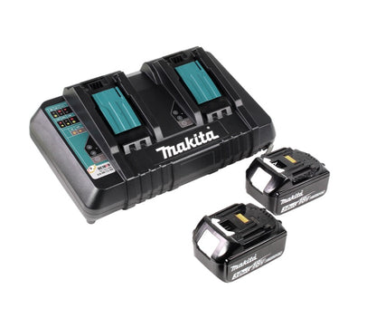 Makita DLM 432 PF2 tondeuse à gazon sans balais 36 V (2x 18 V) 43 cm + 2x batterie 3,0 Ah + double chargeur