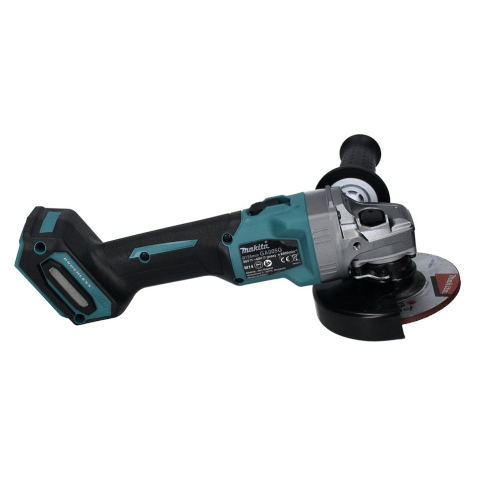 Makita GA 005 GD101 Akku Winkelschleifer 40 V max. 125 mm Brushless  XGT + 1x Akku 2,5 Ah + Makpac - ohne Ladegerät