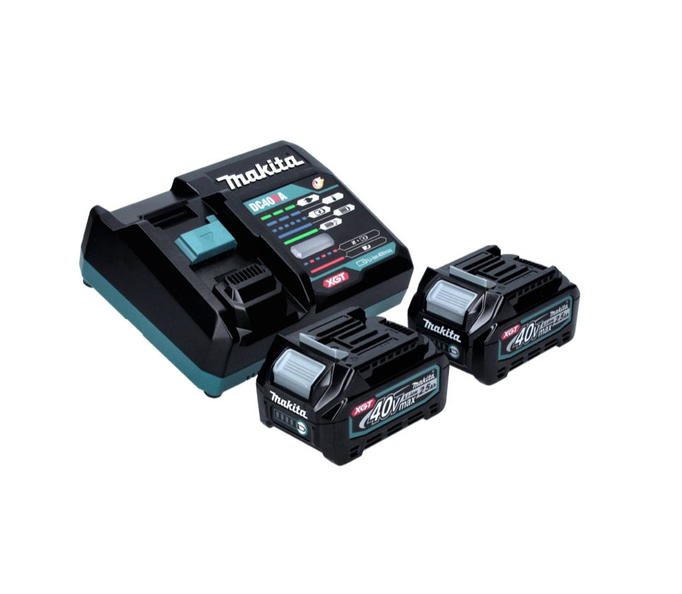 Makita GA 013 GD2 Akku Winkelschleifer 40 V max. 125 mm Brushless  XGT + 2x Akku 2,5 Ah + Ladegerät