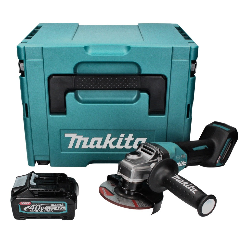 Makita GA 013 GM101 Meuleuse d'angle sans balais 40 V max. 125 mm XGT + 1x batterie 4,0 Ah + Makpac - sans chargeur