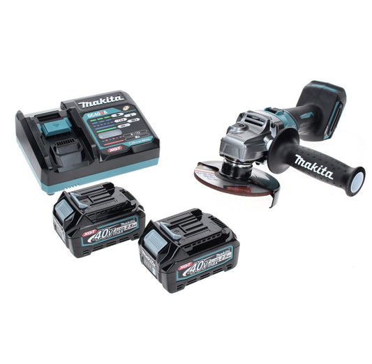 Makita GA 008 GD2 Akku Winkelschleifer 40 V max. 125 mm Brushless  XGT + 2x Akku 2,5 Ah + Ladegerät