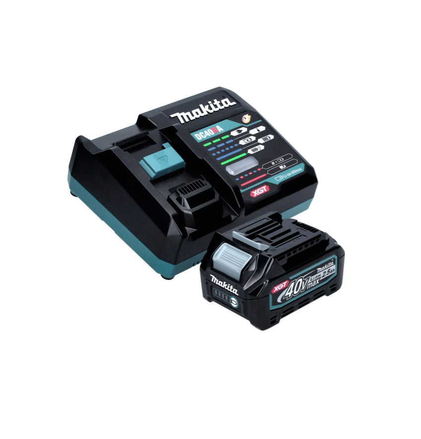 Makita GA 008 GD101 Akku Winkelschleifer 40 V max. 125 mm Brushless  XGT + 1x Akku 2,5 Ah + Ladegerät + Makpac