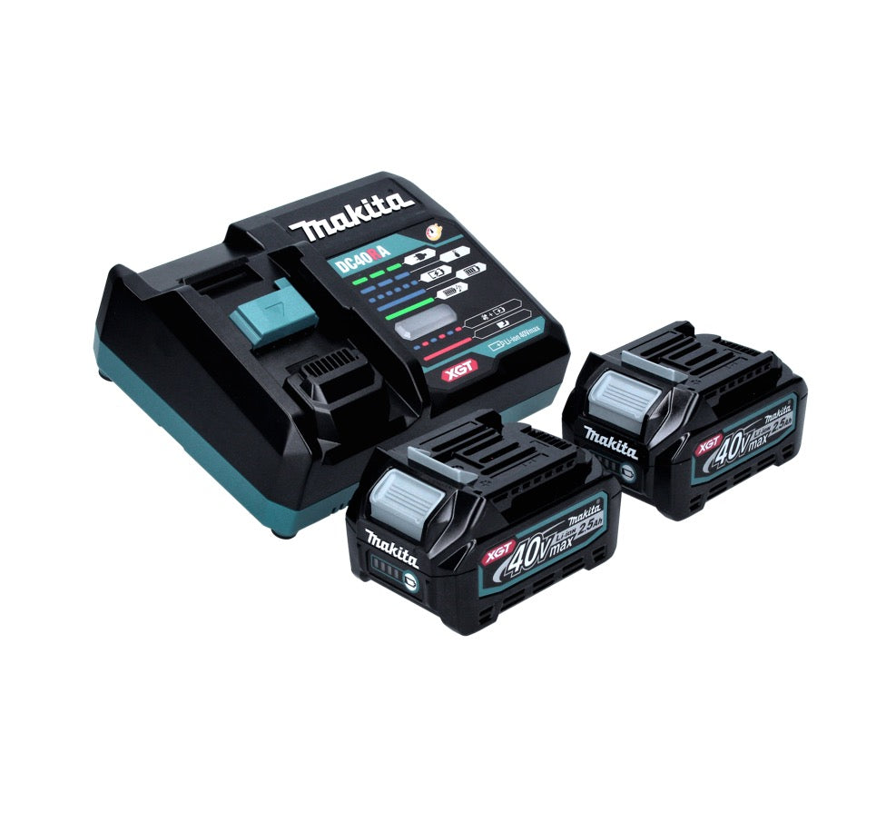 Makita CF 001 GD2 Akku Lüfter XGT 40 V max. 235 mm Ventilator Netzbetrieb + 2x Akku 2,5 Ah + Ladegerät