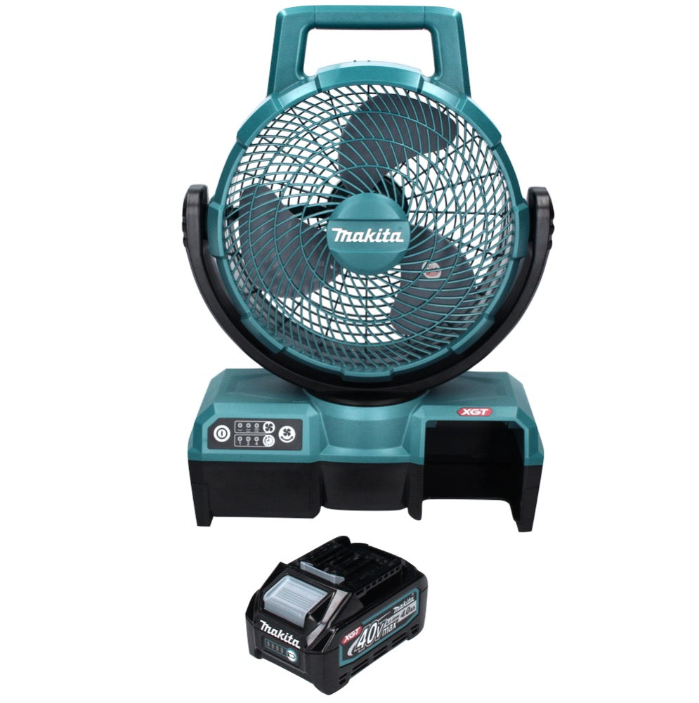 Ventilateur sur batterie Makita CF 001 GM1 XGT 40 V max. 235 mm ventilateur fonctionnement sur secteur + 1x batterie 4,0 Ah - sans chargeur