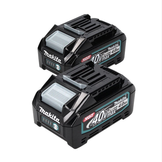 Jeu de batteries Makita 2x BL 4040 40 V max. 4,0 Ah XGT Li-Ion (2x 191B26-6) Classe de protection IP64 avec affichage LED