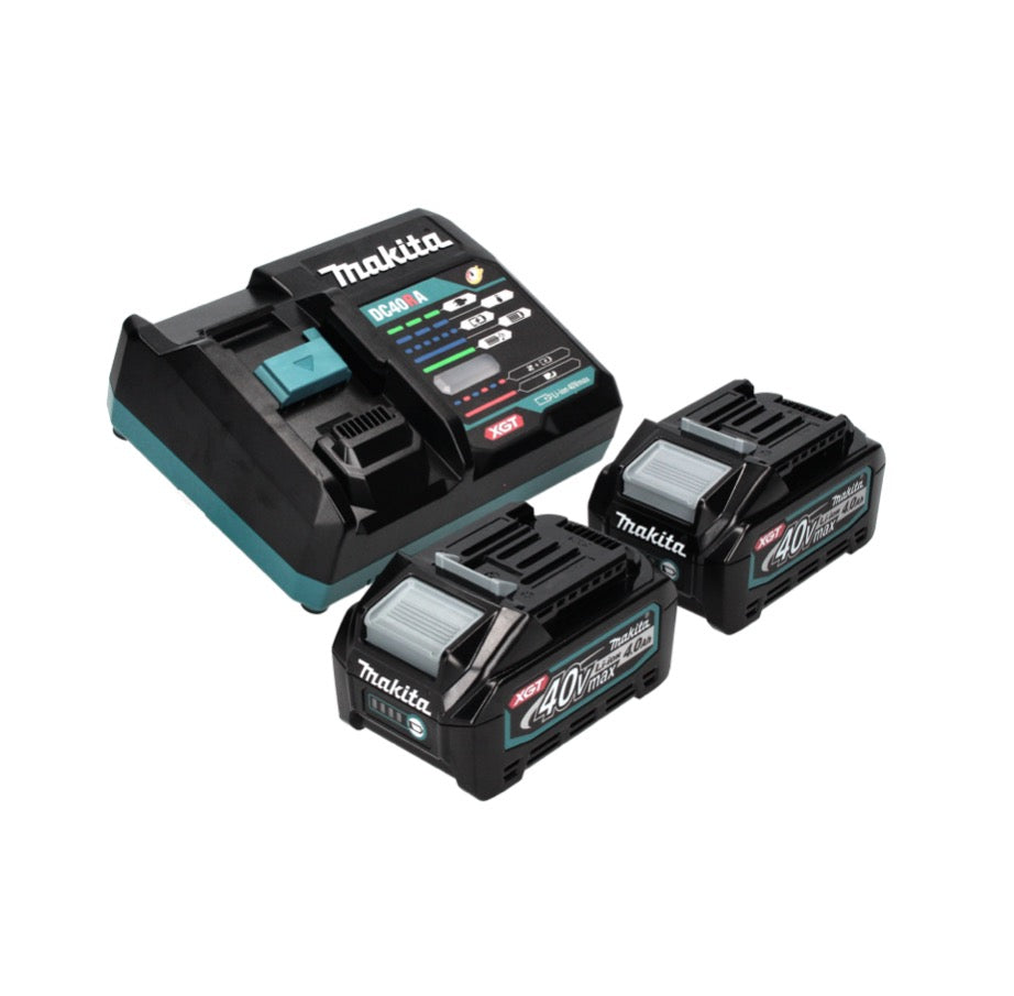 Meuleuse d'angle sur batterie Makita GA 016 GM2 40 V max. 125 mm sans balais XGT + 2x batteries 4,0 Ah + chargeur